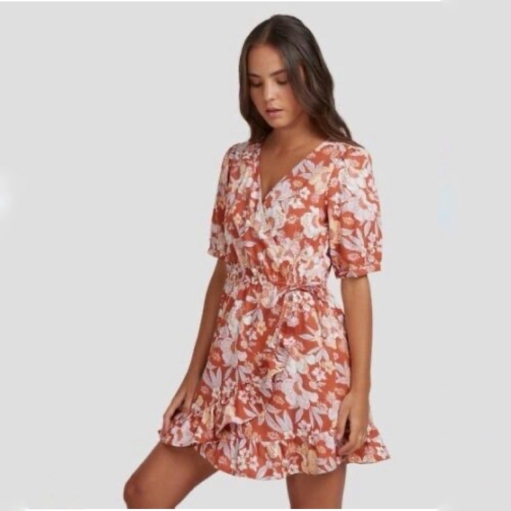 NWT Roxy Florence Feels Wrap Dress, Size XS, MSRP $55